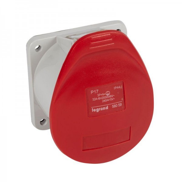  Розетка 32А 3К+Н+З IP44 красн. Leg 058059 