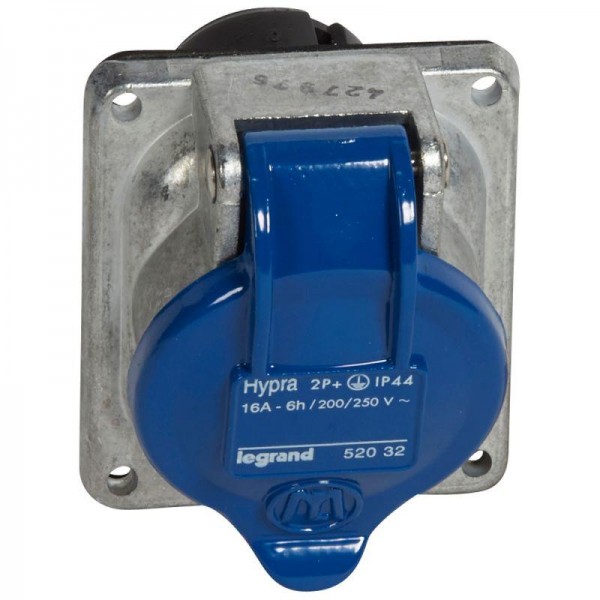  Розетка встраиваемая Hypra 16А 230В 2К+3 IP44 Leg 052032 