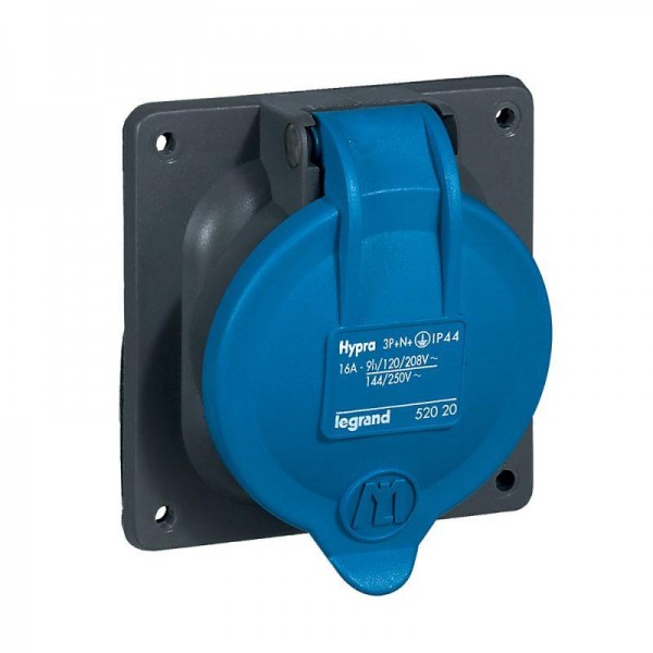  Розетка встраиваемая Hypra 16А 230В 3К+Н+З IP44 Leg 052020 