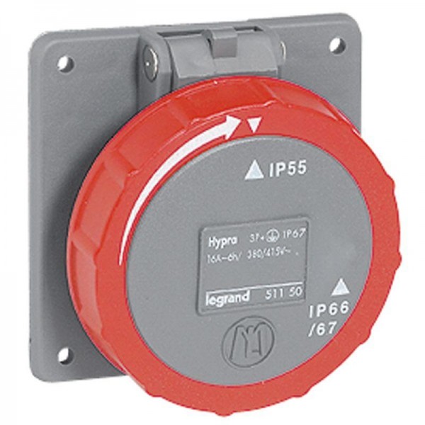  Розетка модульная Hypra 16А 400В 3K+3 IP67 Leg 051150 