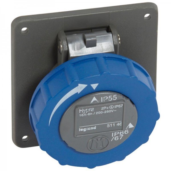  Розетка модульная Hypra 16А 230В 2К+3 IP67 Leg 051146 