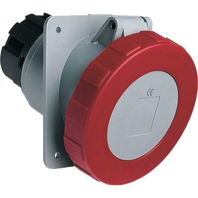  Розетка панельная 263RAU6W 63А 2P+E 6ч с угловым унифицир. фланцем IP67ABB 2CMA167442R1000 