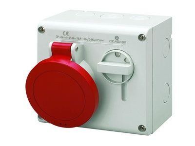 Розетка наружн. уст. 16А 2P+E+ 230В IP44 DKC DIS5001683 