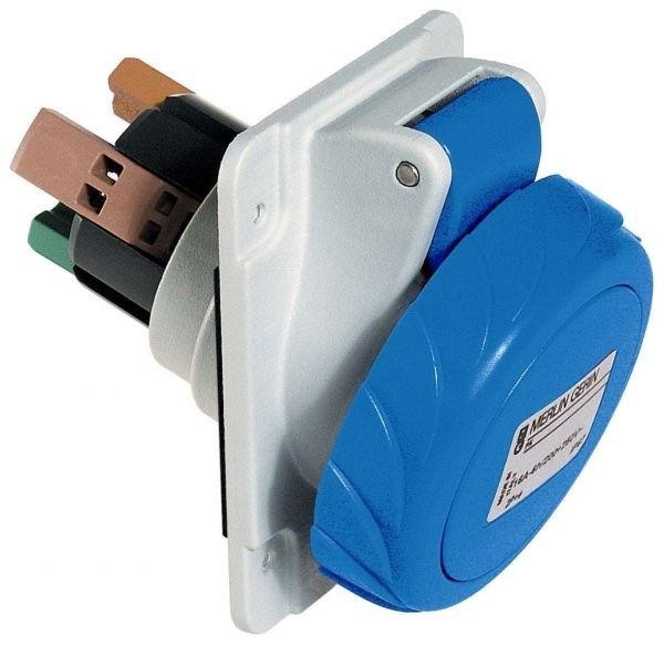  Розетка СП угл. 16А 220В 2P+E быстр. соед. IP67 SchE PKY16F723 