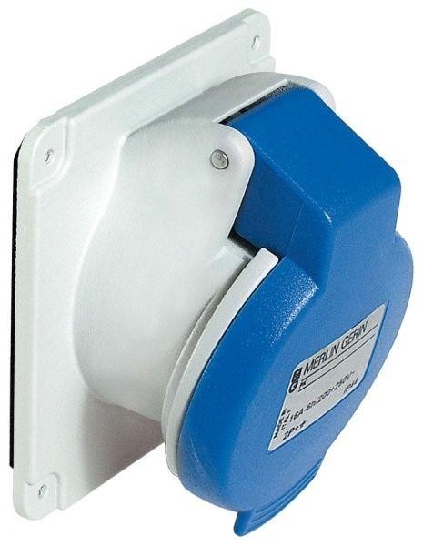  Розетка СП угл. 16А 220В 2P+E винт. клеммы IP44 SchE PKF16F423 