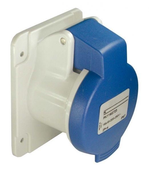  Розетка СП прям. 16А 220В 2P+E винт. клеммы IP44 SchE PKF16G423 
