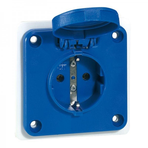  Розетка P17 Schuko 16А 230В 75х75 IP44 Leg 057672 