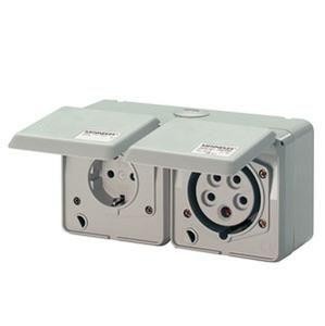  Блок наружной уст. 16А 5P 6ч IP44 400В; 2P+E SCHUKO 220В Cepex Mennekes 4202 