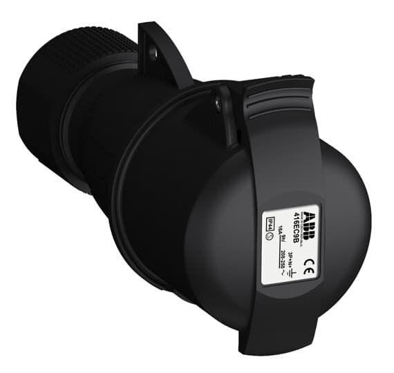  Розетка кабельная 416EC9B Easy&Safe 416EC9B 16А 3P+N+E IP44 9ч черн. ABB 2CMA103595R1000 