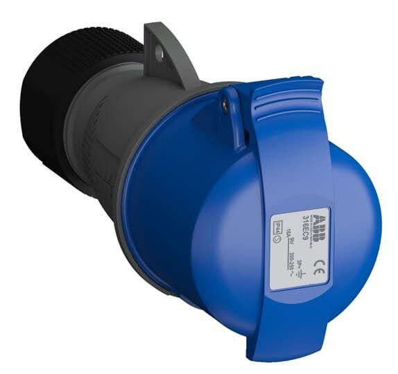  Розетка кабельная 332EC9 Easy&Safe 332EC9 32А 3P+E IP44 9ч ABB 2CMA102042R1000 