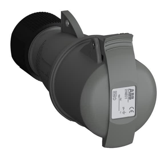  Розетка кабельная 216EC1 Easy&Safe 216EC1 16А 2P+E IP44 1ч ABB 2CMA101999R1000 