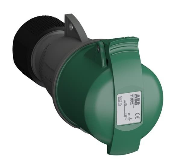  Розетка кабельная 216EC2 Easy&Safe 216EC2 16А 2P+E IP44 2ч ABB 2CMA102000R1000 