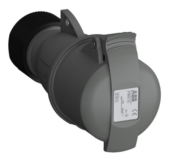  Розетка кабельная 316EC12 Easy&Safe 316EC12 16А 3P+E IP44 12ч ABB 2CMA102017R1000 