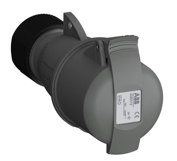  Розетка кабельная 232EC12 Easy&Safe 232EC12 32А 2P+E IP44 12ч ABB 2CMA102034R1000 
