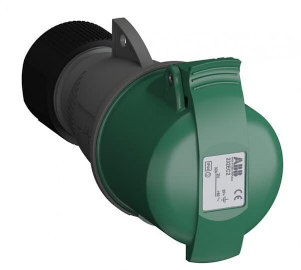  Розетка кабельная 232EC2 Easy&Safe 232EC2 32А 2P+E IP44 2ч ABB 2CMA102028R1000 