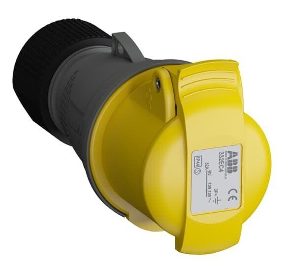  Розетка кабельная 332EC4 Easy&Safe 332EC4 32А 3P+E IP44 4ч ABB 2CMA102038R1000 