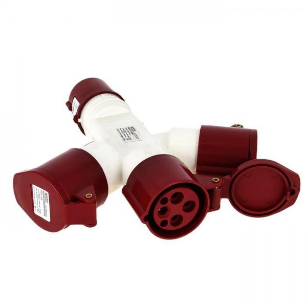  Розетка трехлучевая 1013-4ч 16А 110В 2P+PE IP44 EKF ps-1013-4h-16-110 