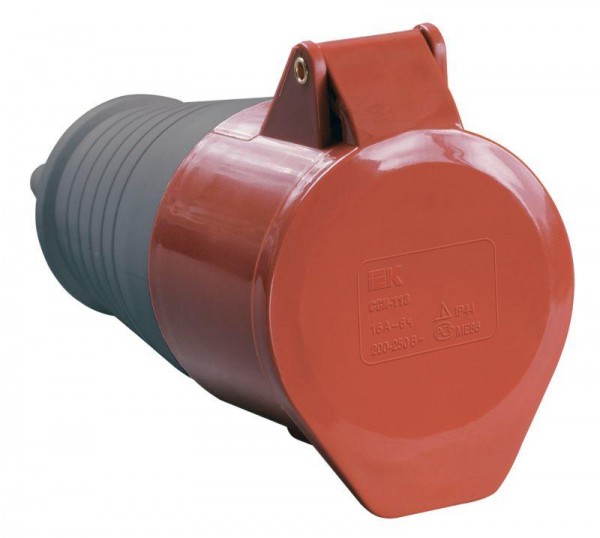  Розетка кабельная 16А 380В 3P+PE+N ССИ-215 IP44 IEK PSR22-016-5 