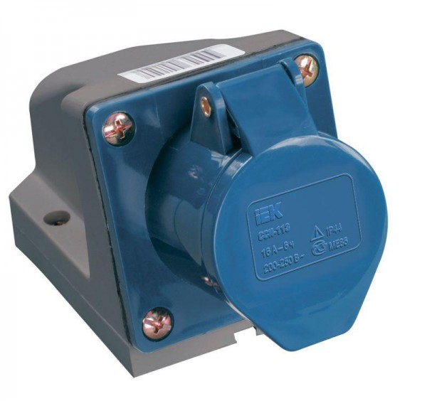 Розетка ОП 32А 220В 2P+PЕ ССИ-123 IP44 ИЭК PSR11-032-3 