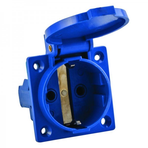  Розетка панельная 112 скрытая 2P+PЕ 16А 220В IP44 с защ. крышкой  EKF ps-112-16-220 