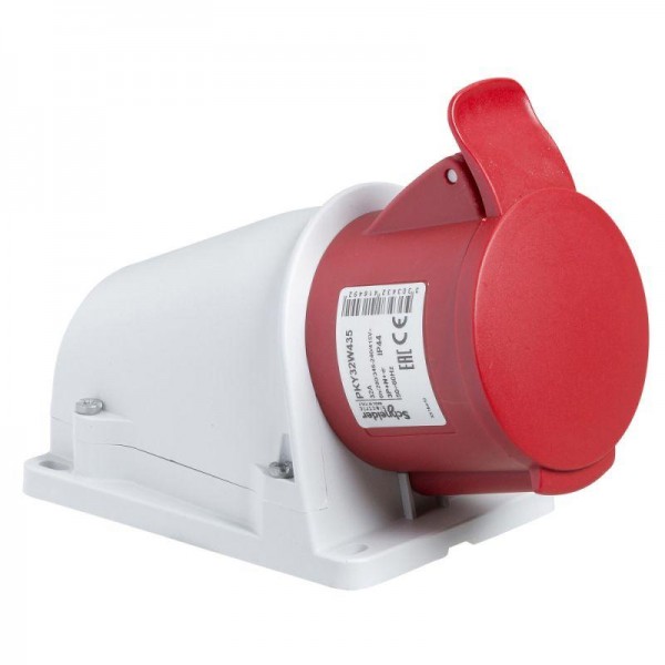  Розетка настенная 32А 380В 3P+H+З IP44 SchE PKY32W435 