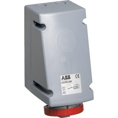  Розетка 332RL9W 32А 3P+E 9ч для монтажа на поверхность с подкл. шлейфа IP67 ABB 2CMA168491R1000 