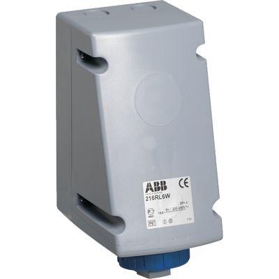 Розетка 216RL6W 16А 2P+E 6ч для монтажа на поверхность с подкл. шлейфа IP67 ABB 2CMA168458R1000 