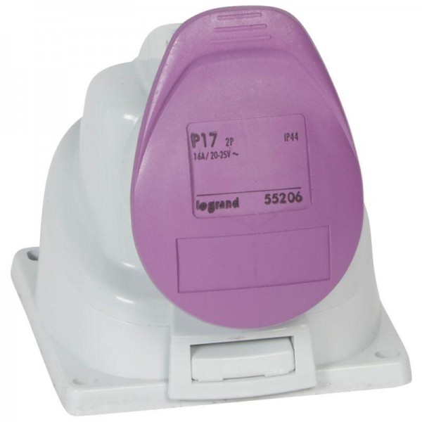  Розетка накладная P17 2P 16А 24В IP44 Leg 055206 