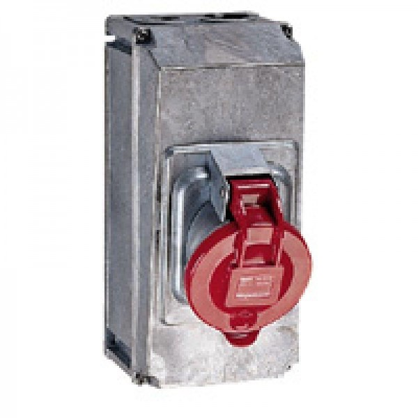 Розетка Hypra 63А 400В 3К+Н+З в корп. IP44 Leg 053734 