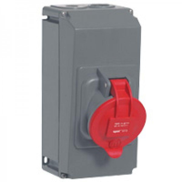  Розетка Hypra 63А 400В 3К+Н+З в корп. IP44 Leg 053724 