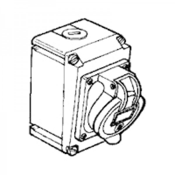  Розетка Hypra 63А 230В 2К+3 в корп. IP44 Leg 053722 