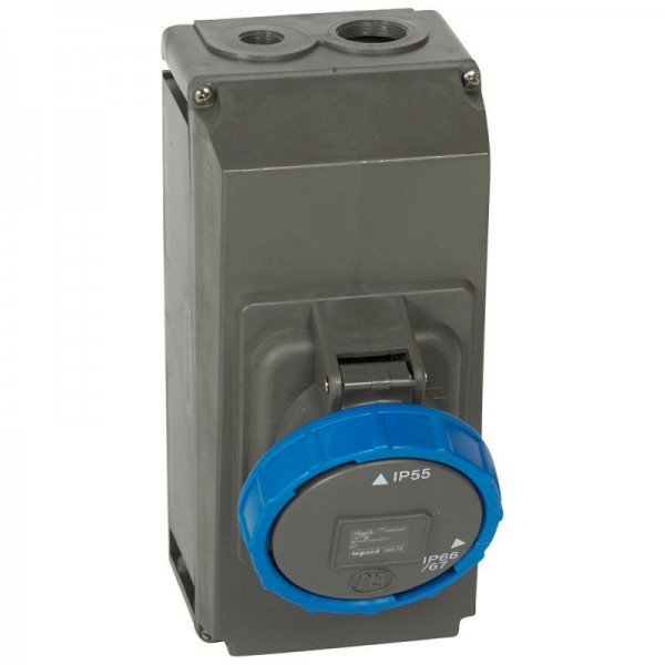  Розетка накладная Hypra 63А 230В 2К+3 IP67 Leg 059336 