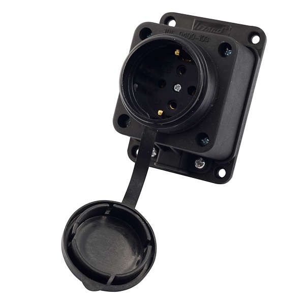  Розетка наружн. уст. 16А IP44 2P+PE 220-240В каучук LEZARD 106-0400-0103/103 