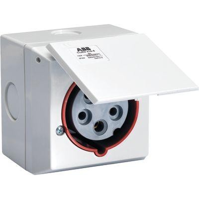  Розетка наружн. уст. CUED216-6RD216 16А 250В 2P+E IP44 ABB 2CMA178695R1000 