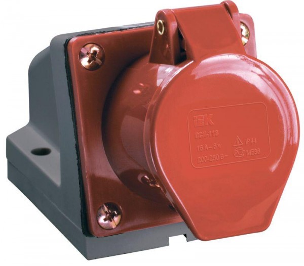  Розетка ОП 32А 380В 3P+PЕ ССИ-124 IP44 IEK PSR12-032-4 