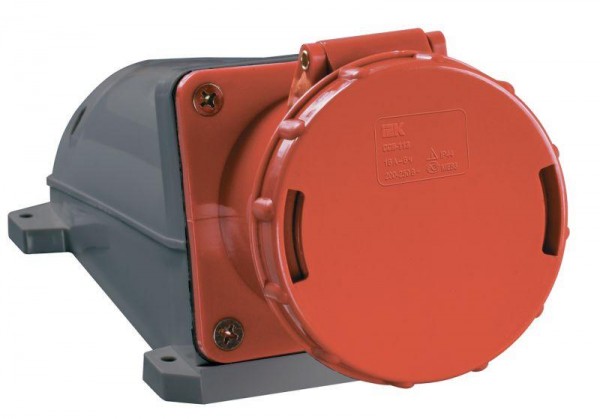 Розетка ОП 63А 380В 3P+PЕ ССИ-134 IP54 IEK PSR12-063-4 