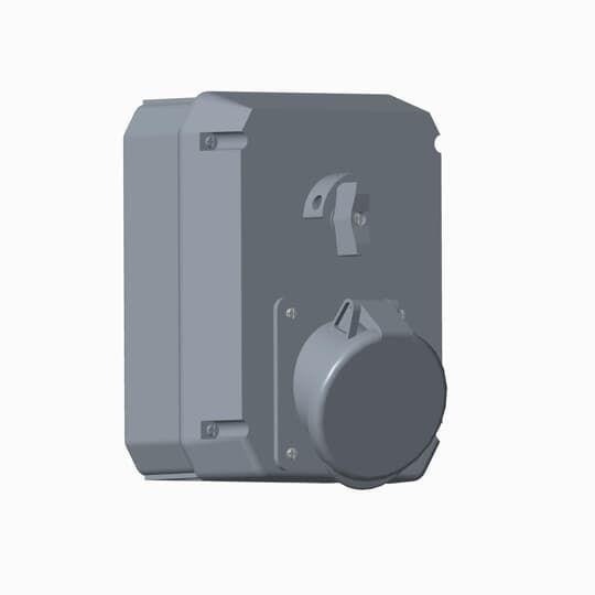  Розетка металл. с выкл. и мех. блок. 432MM1 32A 3P+N+E IP44 1ч ABB 2CMA168006R1000 