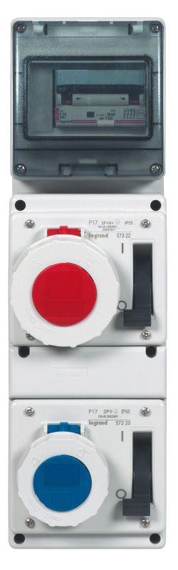  Розетка встраиваемая 16А 230В 2К+3 с блок. IP67 Leg 057320 