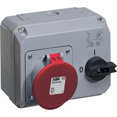  Розетка 363MHS6 63А 3P+E 6ч с выкл. и мех. блокировкой IP44 ABB 2CMA167721R1000 