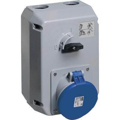  Розетка 363MM9 63А 3P+E 9ч с выкл. и мех. блокировкой металл. IP44 ABB 2CMA168038R1000 