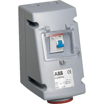  Розетка 316RPR6 16А 3P+E с УЗО IP44 ABB 2CMA168269R1000 