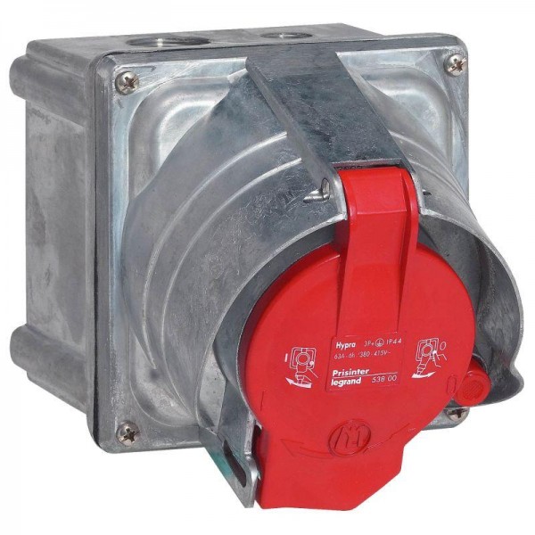  Розетка встраиваемая Hypra 63А 400В 3K+3 IP44 Leg 053800 