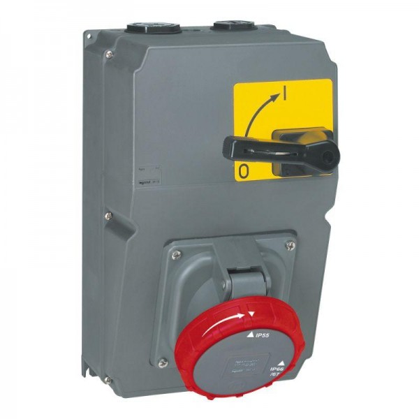  Розетка с разъединителем Hypra 125А 400В 3K+3 IP67 Leg 059114 