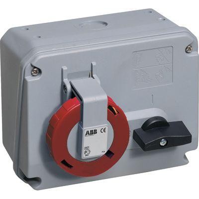  Розетка 332MHS6W 32А 3P+E с выкл. и мех. блокировкой IP67 ABB 2CMA167856R1000 