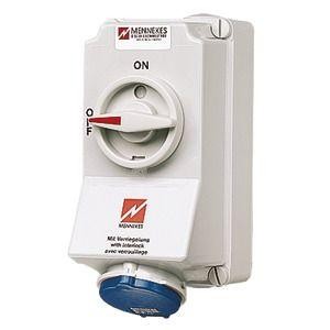  Розетка наружн. уст. Duo 32А 2P+E IP44 с мех. блок Mennekes 5696A 