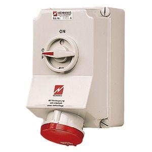  Розетка наружн. уст. Duo 63А 3P+E+N IP44 с мех. блок Mennekes 5959A 