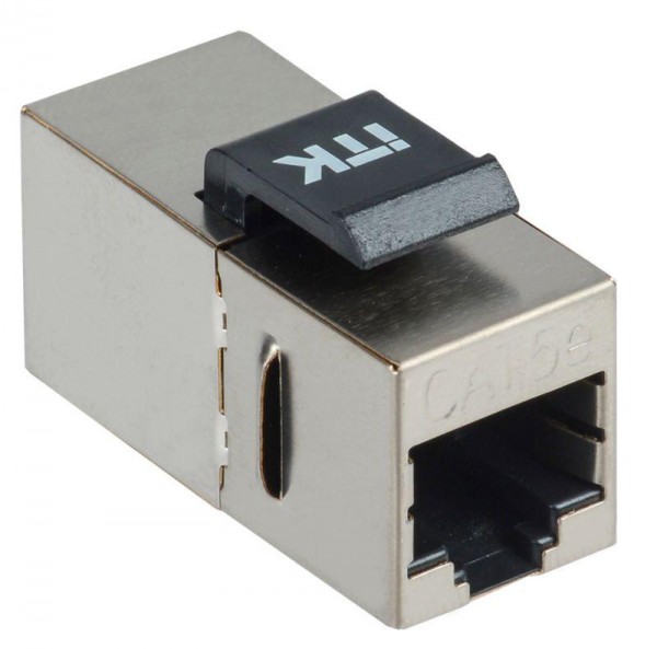  Адаптер проходной кат.5е FTP RJ45-RJ45 Keystone Jack ITK CS7-1C5EF 