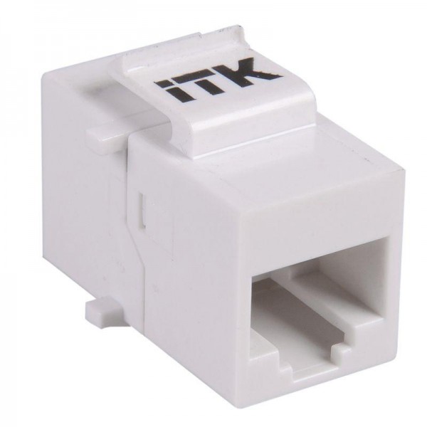  Адаптер проходной кат.5е UTP тип Keystone Jack IDC Dual бел. ITK CS7-1C5EU 