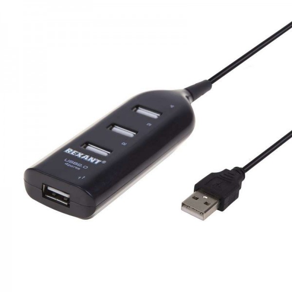  Разветвитель USB 2.0 на 4 порта Rexant 18-4105 