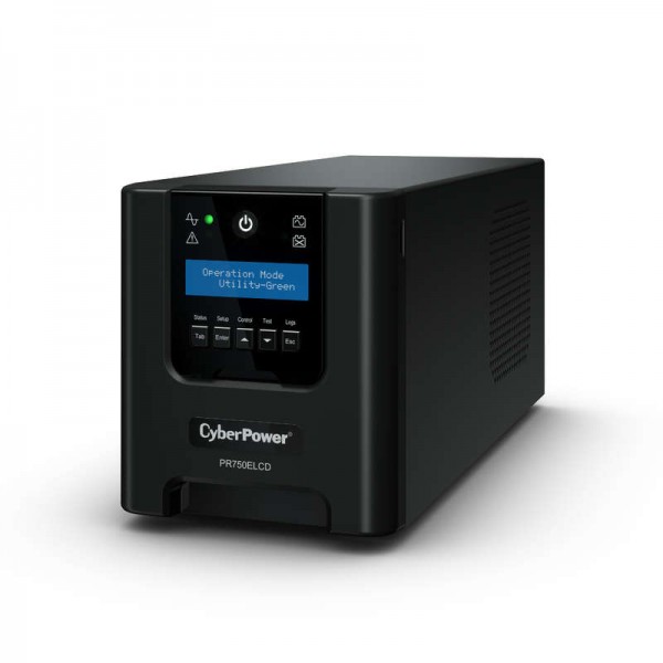  Источник бесперебойного питания Line-Interactive 750В.А/675Вт USB/RS-232/EPO/SNMPslot (6 IEC С13) CyberPower PR750ELCD 